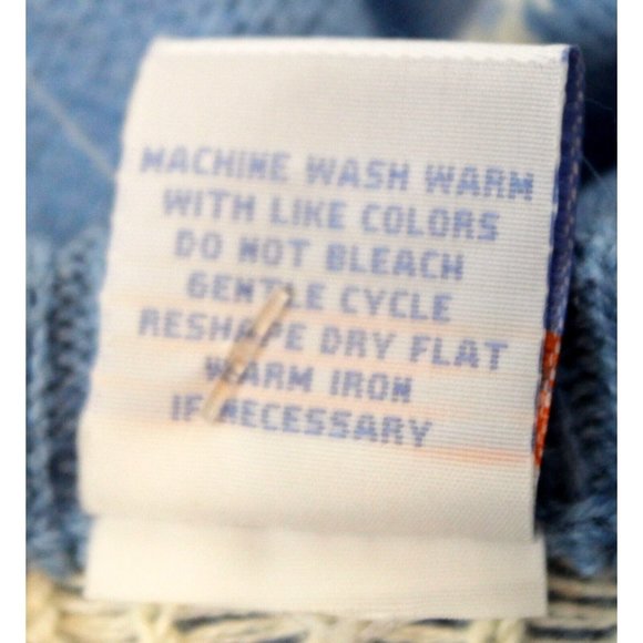 NWT VTG Old Navy Baby Sz 2 3 Blue White Snowflake Knit Pullover Sweater Winter - Picture 5 of 5